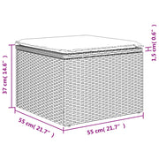 Set sofás de jardín 7 piezas y cojines ratán sintético beige V4427 Vetonek