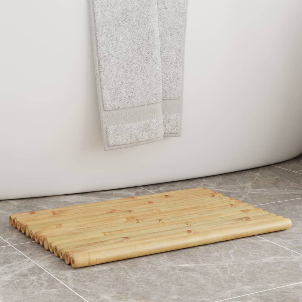 Vetonek Alfombrillas de baño 2 unidades bambú 50x35 cm