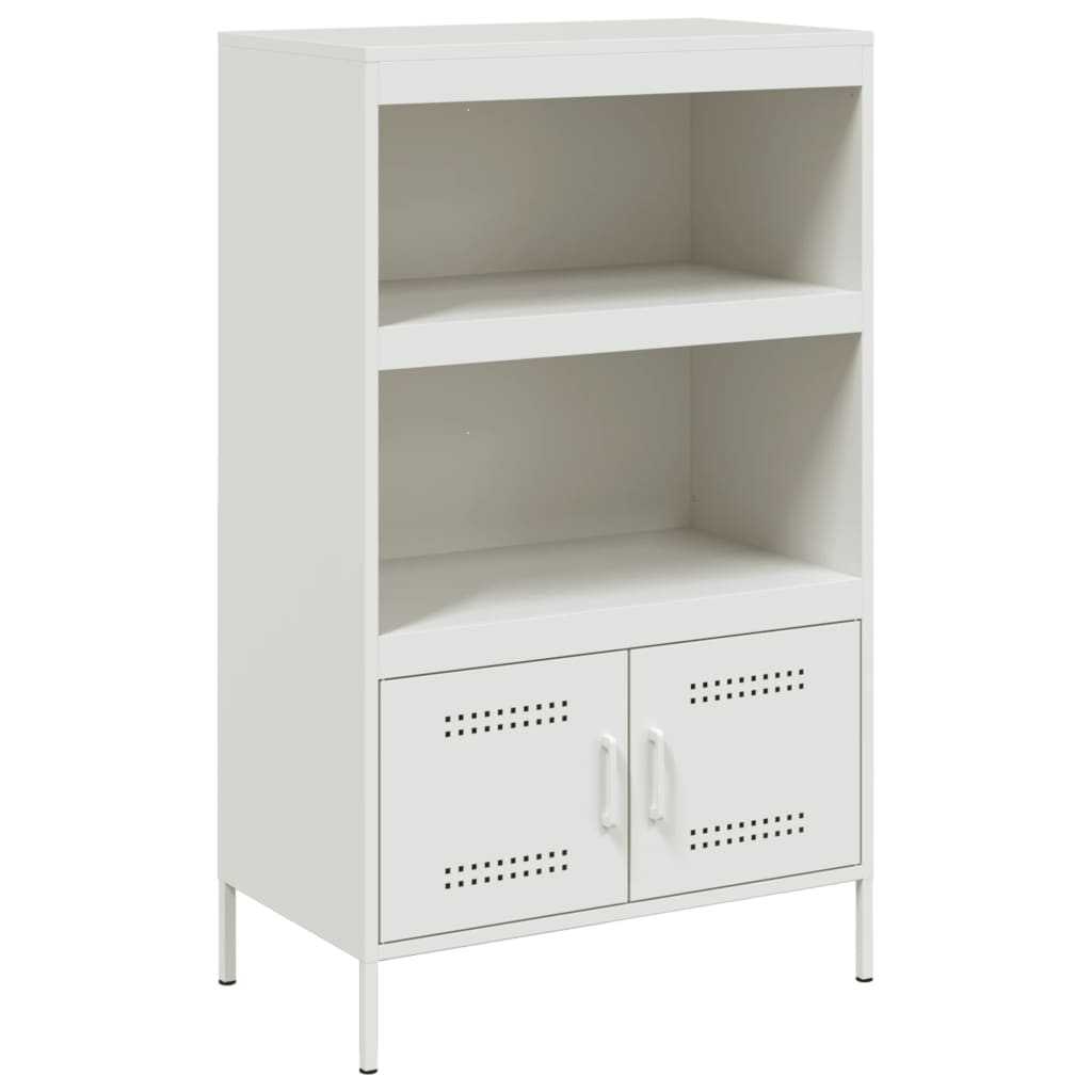 Aparador de acero blanco 68x39x113 cm