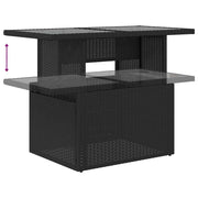 Set de muebles de jardín 5 pzas y cojines ratán sintético negro V8588 Vetonek