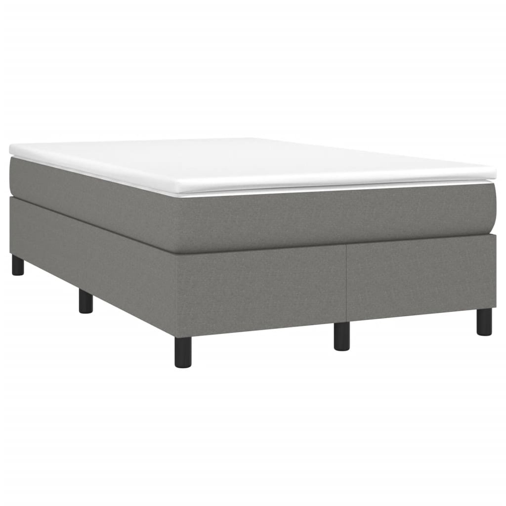 Cama box spring con colchón tela gris oscuro 120x190 cm V5713 Vetonek