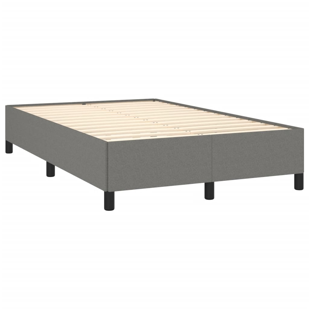 Cama box spring con colchón tela gris oscuro 120x190 cm V5713 Vetonek