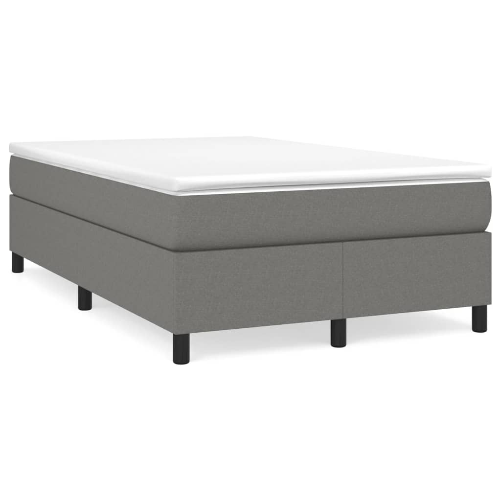Cama box spring con colchón tela gris oscuro 120x190 cm V5713 Vetonek