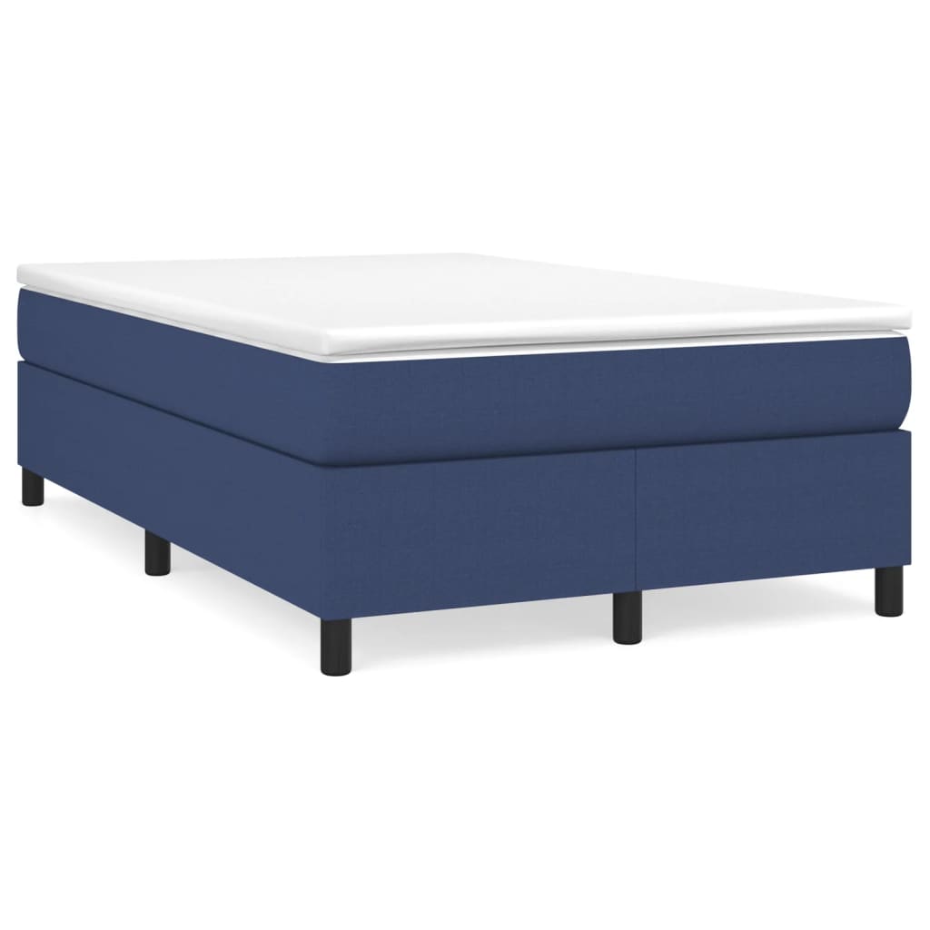 Cama box spring con colchón tela azul 120x190 cm V5768 Vetonek