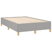 Cama box spring con colchón tela gris claro 120x190 cm V5775 Vetonek