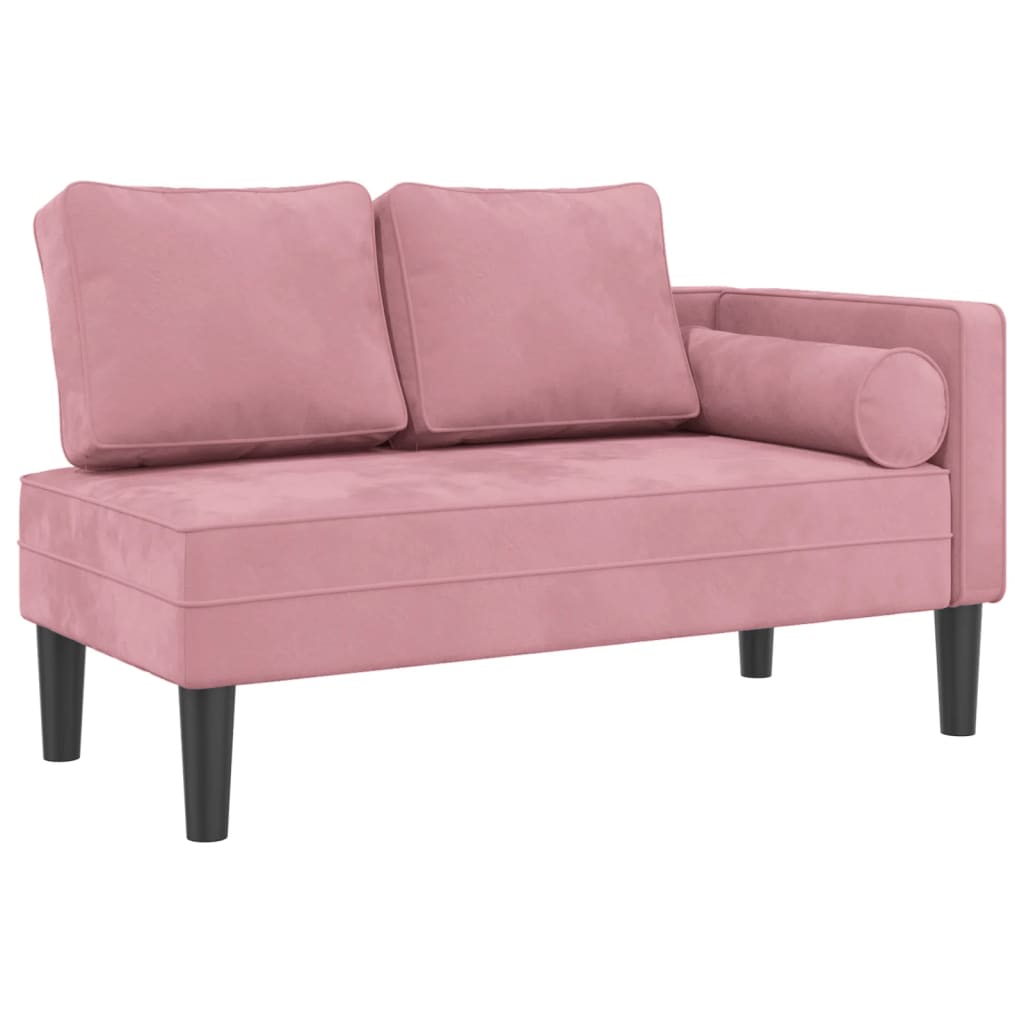 Sofá Divan com almofadas de veludo rosa V4257 Vetonek