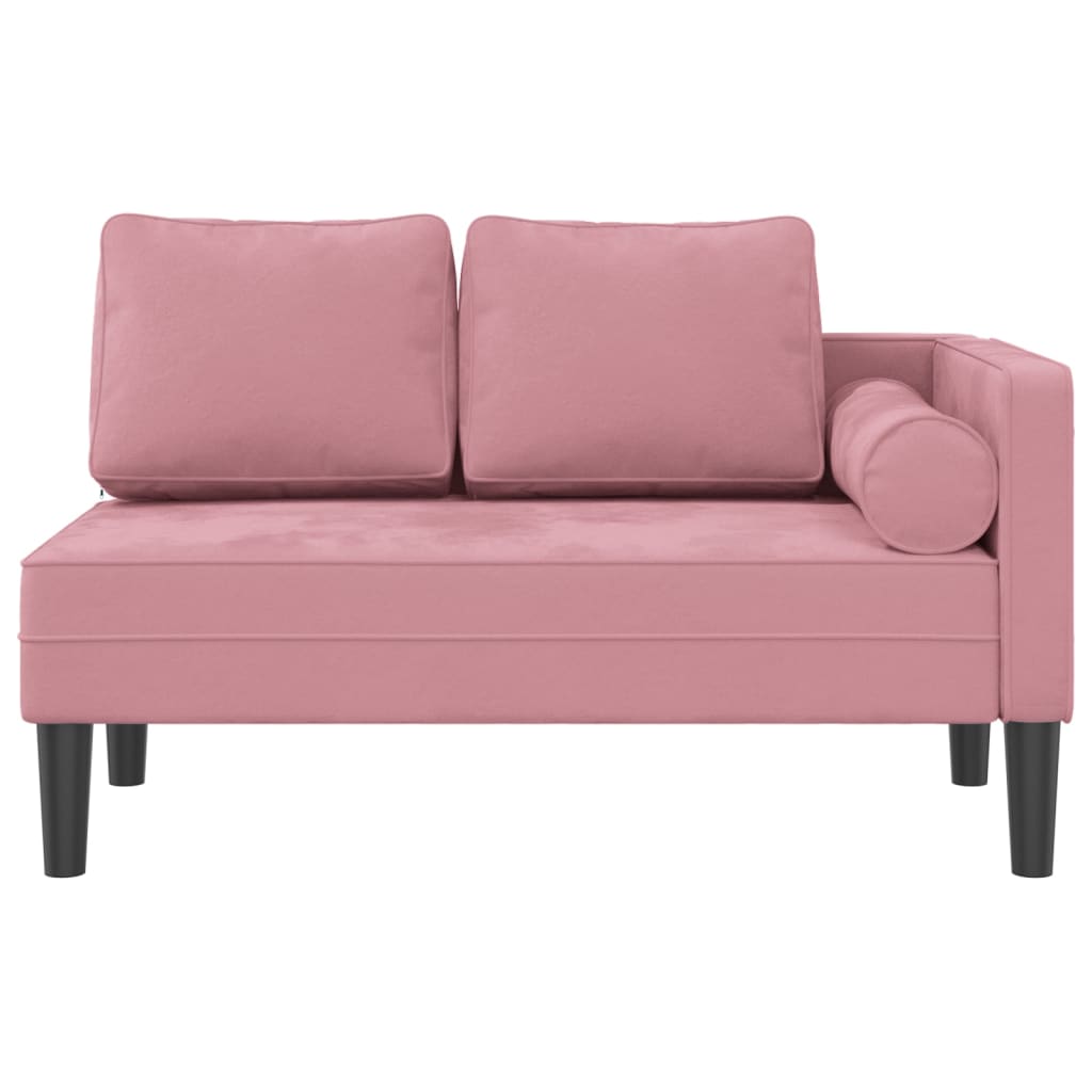 Sofá Divan com almofadas de veludo rosa V4257 Vetonek