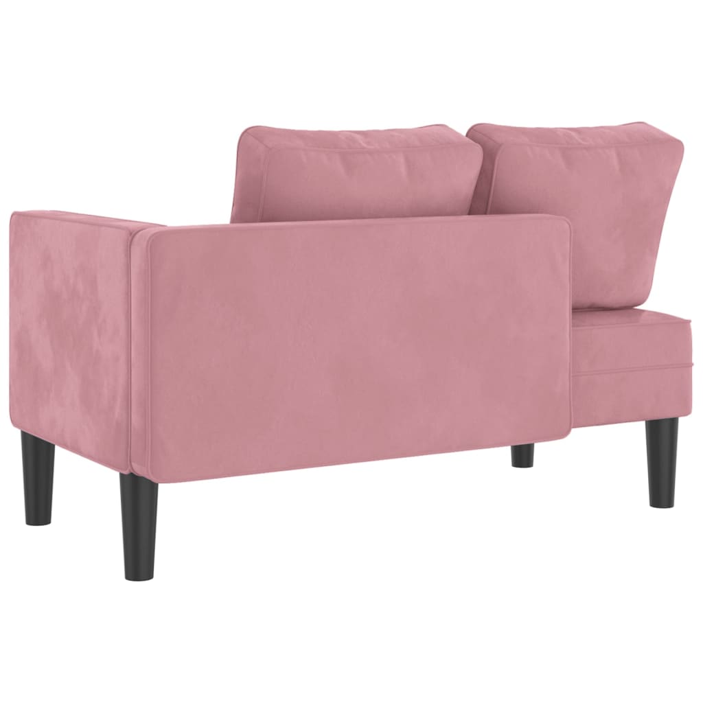 Sofá Divan com almofadas de veludo rosa V4257 Vetonek