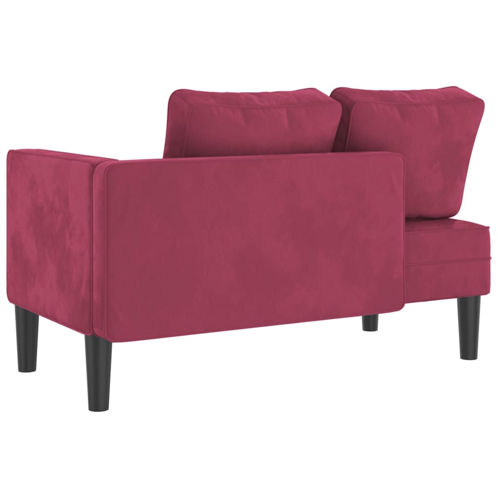 Sofá Divan com almofadas de veludo vermelho V4264 Vetonek