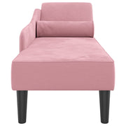 Sofá Divan com almofadas de veludo rosa V4424 Vetonek