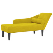 Sofá Vetonek Divan com almofadas de veludo amarelo