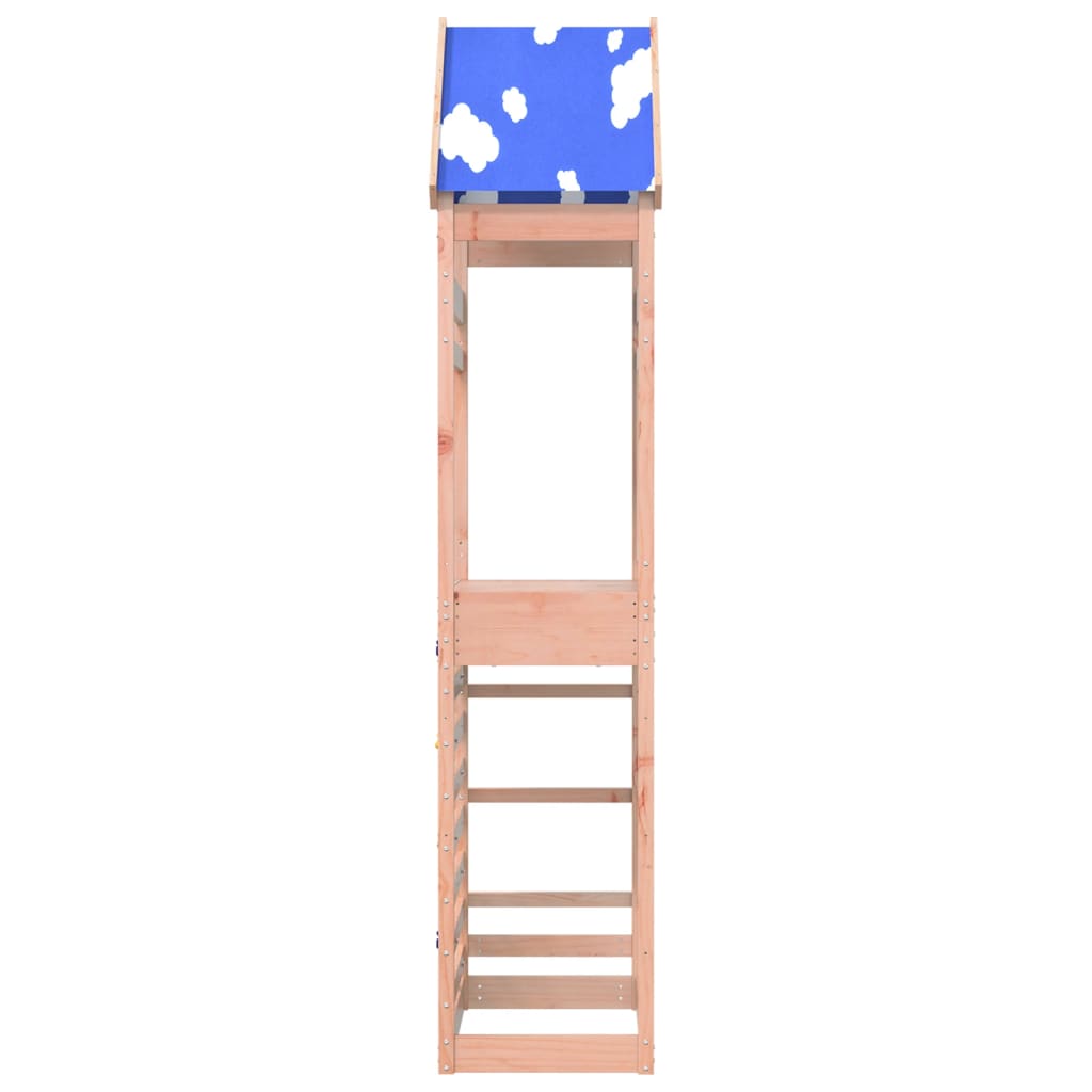 Torre de juegos con pared escalada abeto Douglas 85x52,5x265 cm