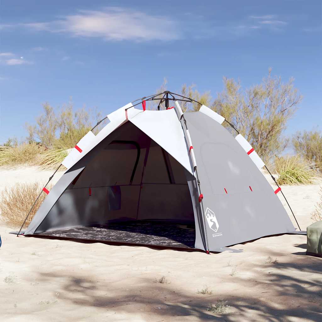 Vetonek Tienda de playa 3 personas impermeable apertura rápida gris