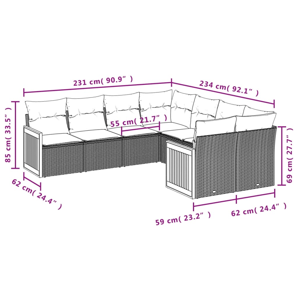 Gartensofas Seta Set