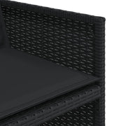 Set de comedor de jardín 7 pzas y cojines ratán sintético negro V4178 Vetonek