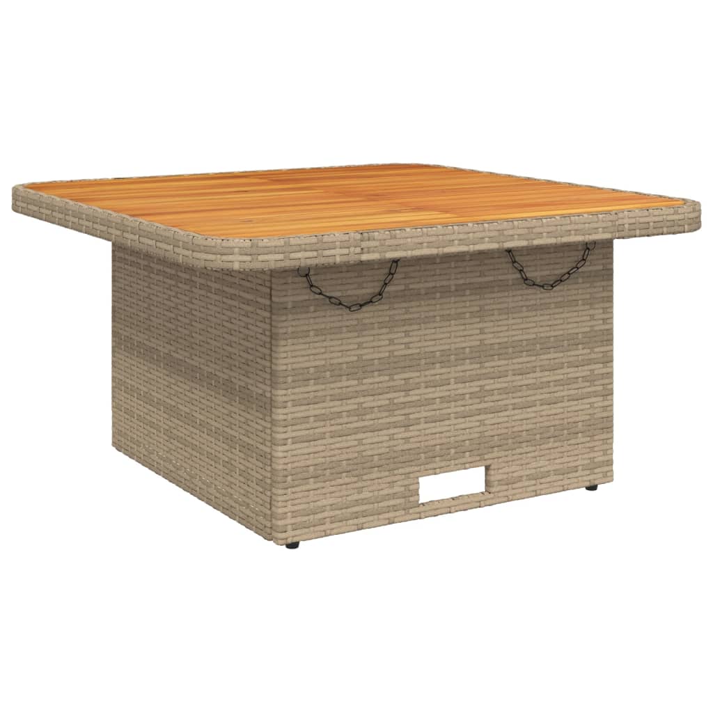 Set comedor de jardín 5 pzas con cojines ratán sintético beige V24