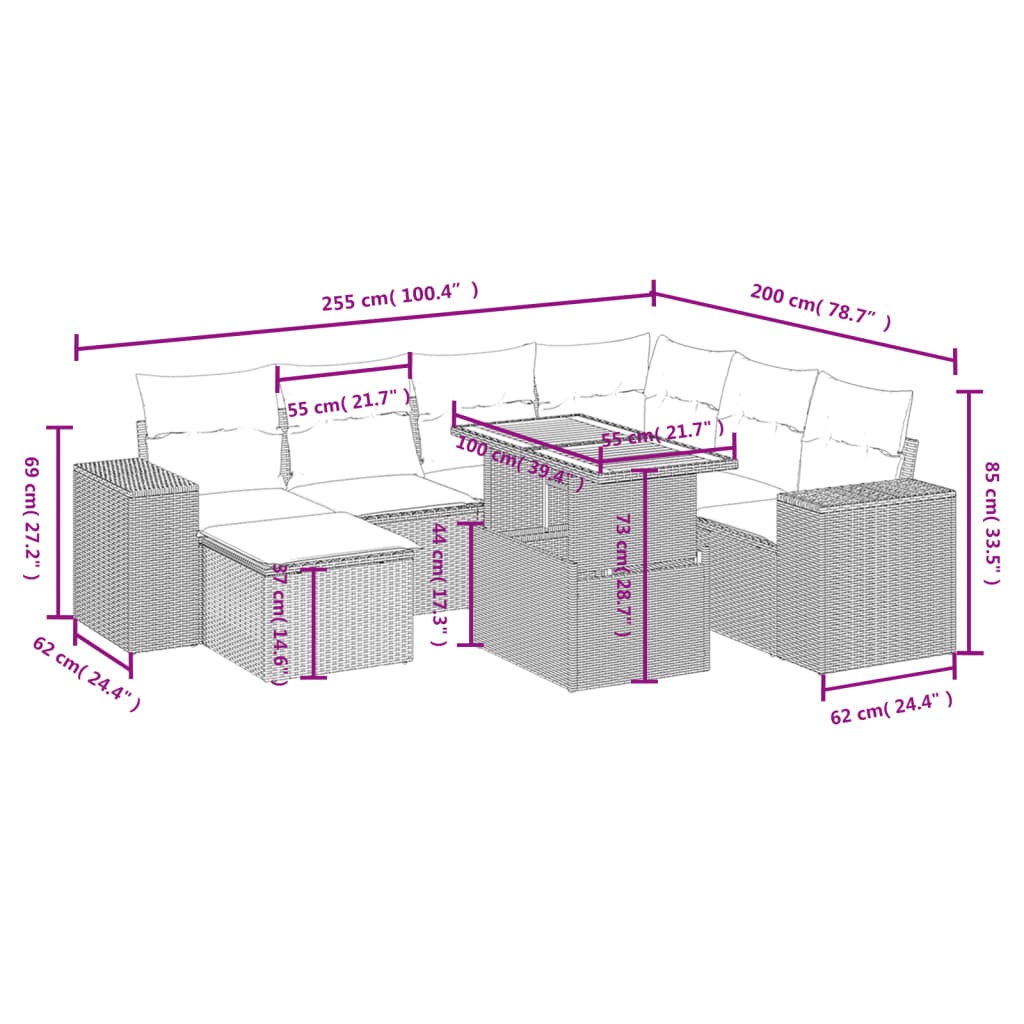 Gartensofas Seta Set