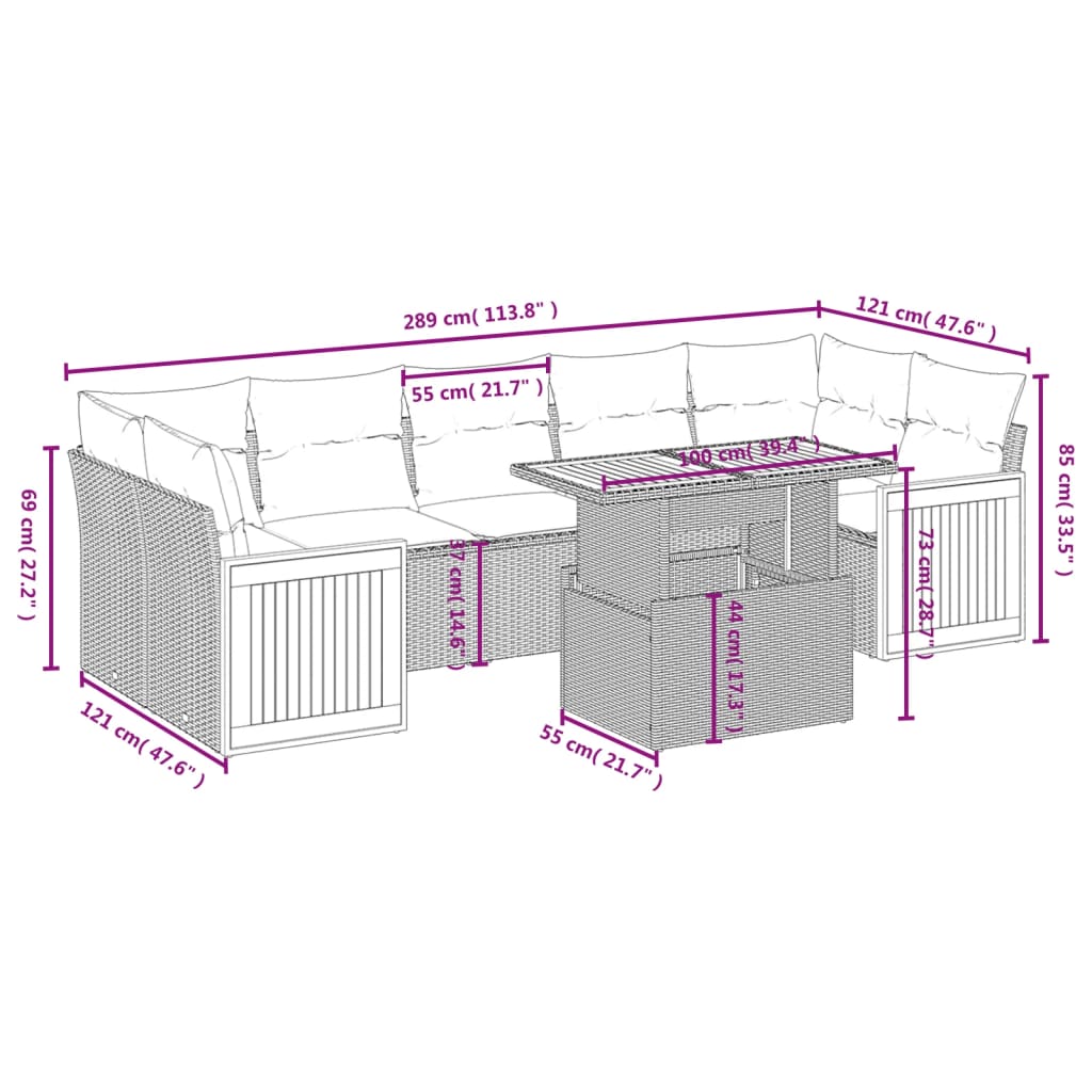 Gartensofas Seta Set