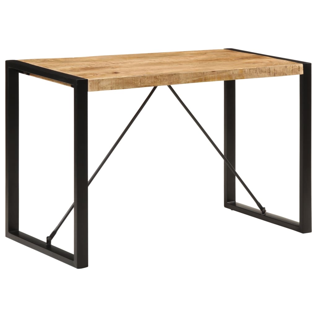 Vetonek Mesa de comedor madera maciza de mango rugoso 120x55x76 cm