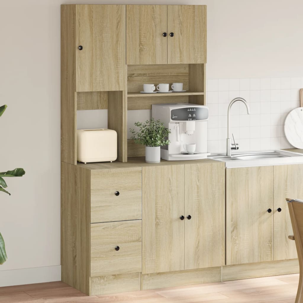 Vetonek Mueble de cocina madera de ingeniería roble Sonoma 95x50x180 cm