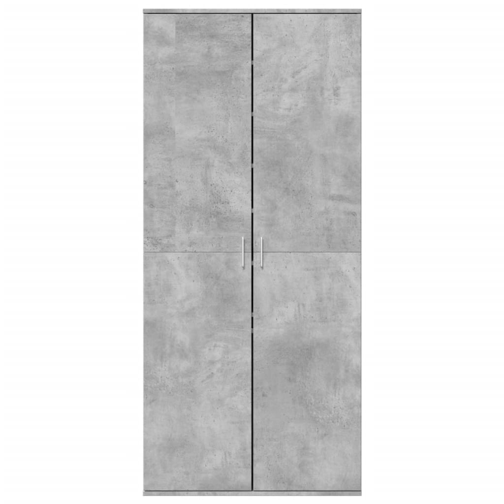 Zapatero -Sperrholzschrank grauer Beton 80x39x178 cm