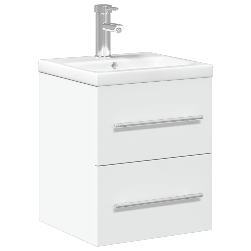 Vetonek Mueble de baño con lavabo integrado blanco