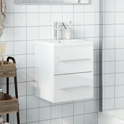 Mueble de baño con lavabo integrado blanco brillo V5677 Vetonek