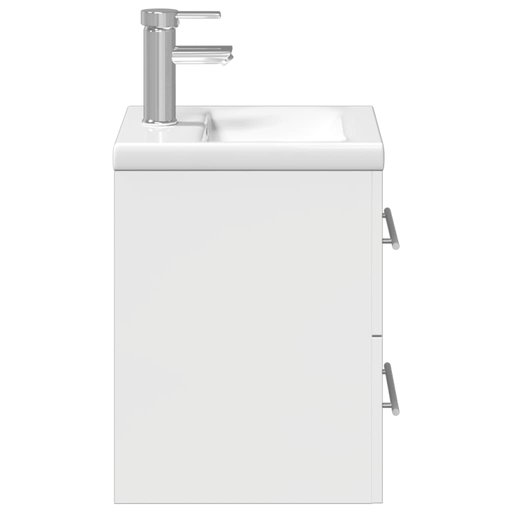 Mueble de baño con lavabo integrado blanco brillo V5677 Vetonek