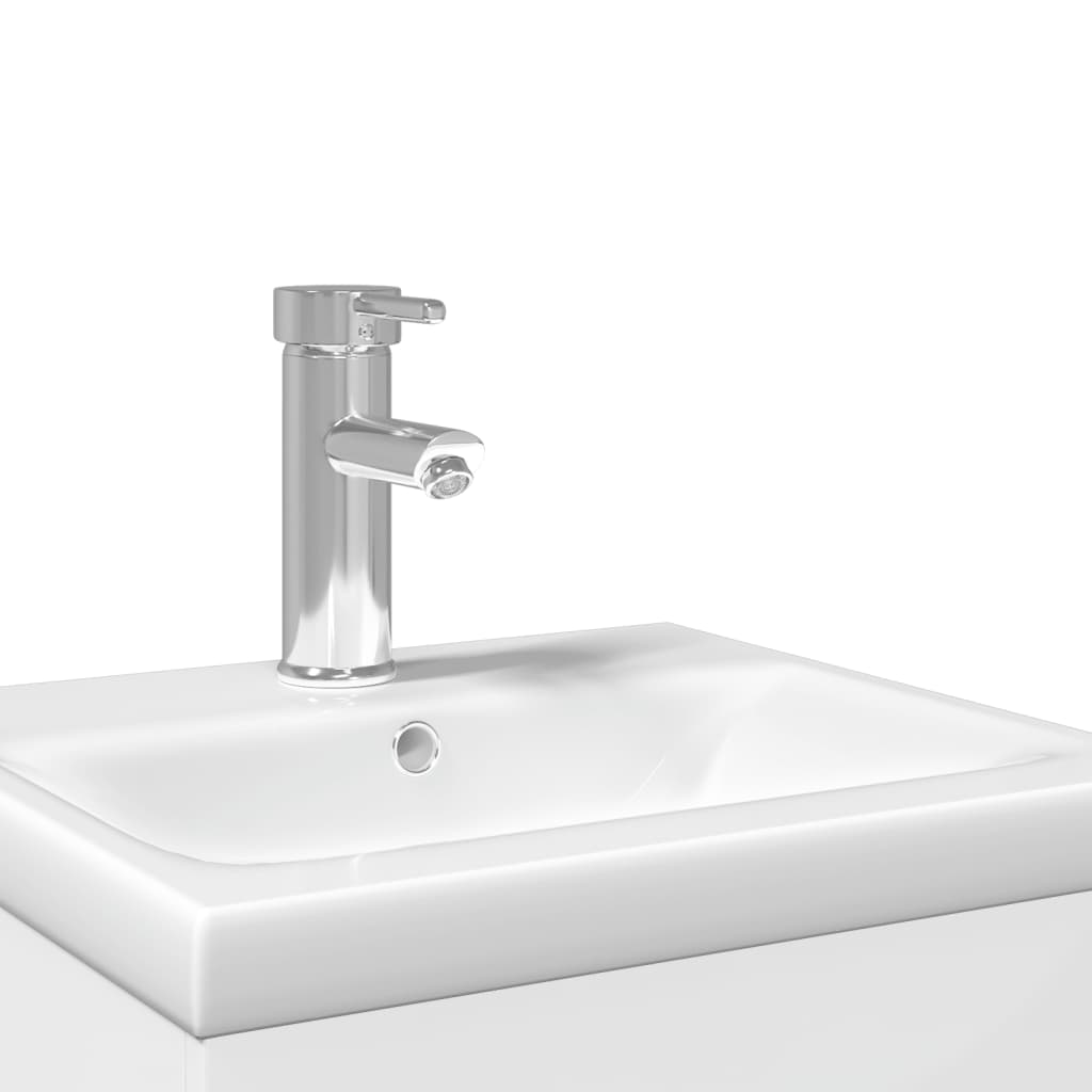 Mueble de baño con lavabo integrado blanco brillo V5677 Vetonek