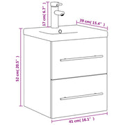 Mueble de baño con lavabo integrado blanco brillo V5677 Vetonek