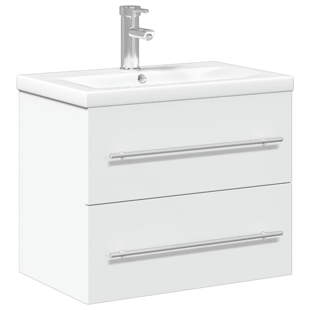 Vetonek Mueble de baño con lavabo integrado blanco