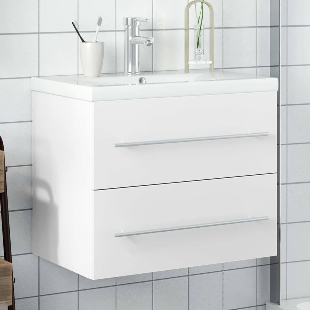 Mueble de baño con lavabo integrado blanco v5707 Vetonek