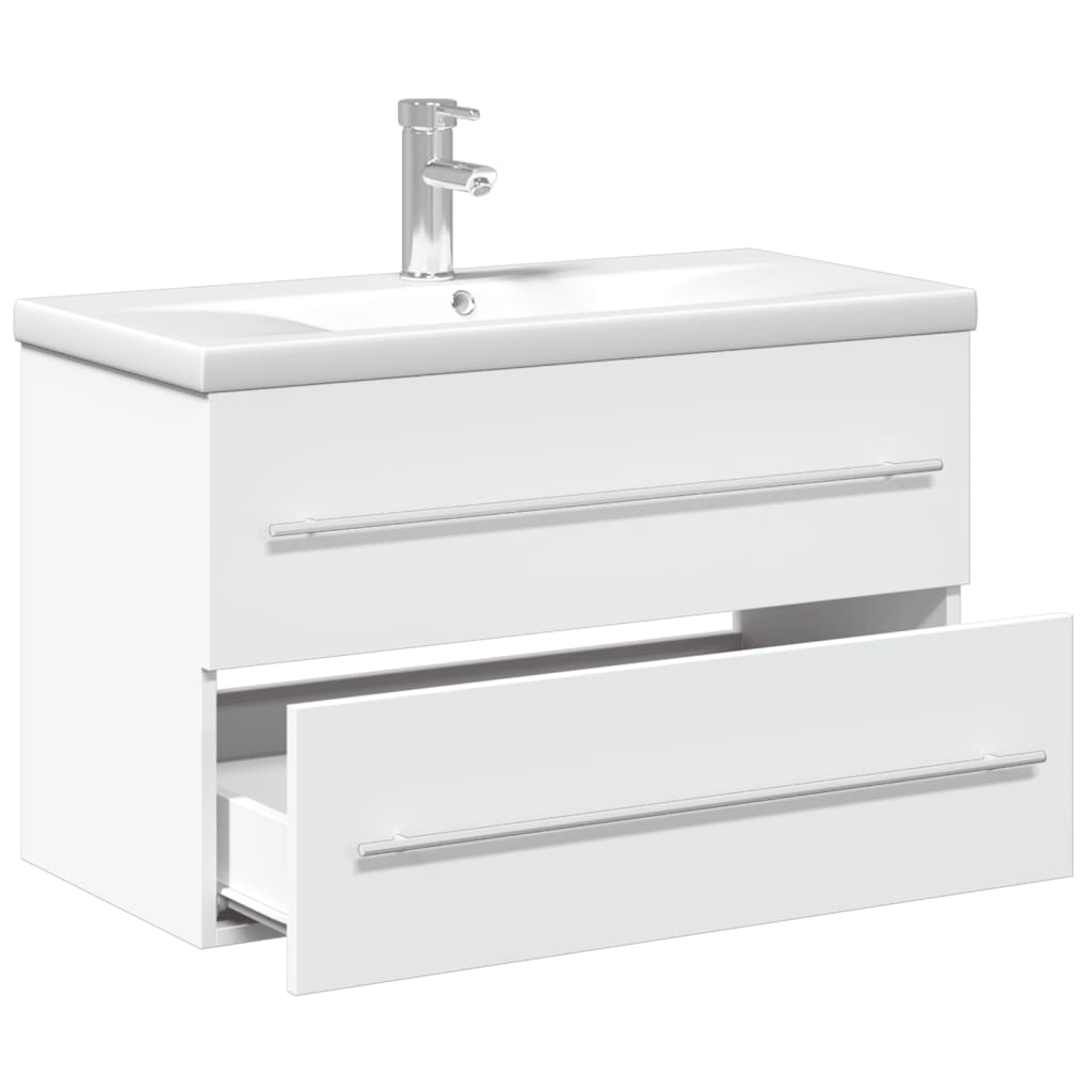 Mueble de baño con lavabo integrado blanco - Vetonek