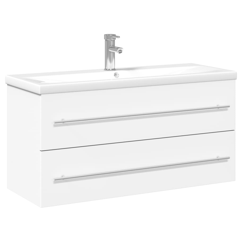 Vetonek Mueble de baño con lavabo integrado blanco
