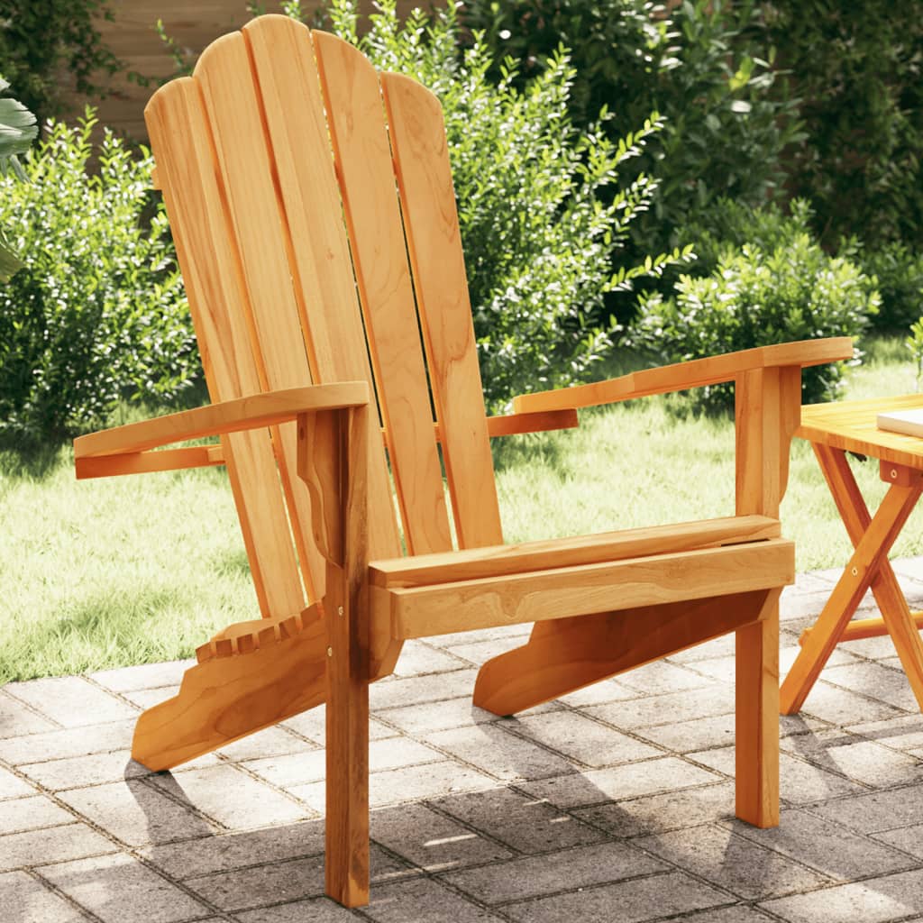 Vetonek Silla de jardín Adirondack madera maciza teca 77x78x95 cm