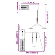 Parque infantil exterior em madeira maciça de pinho V6052 Vetonek