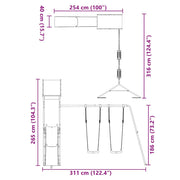 Parque infantil exterior em madeira maciça de pinho V6144 Vetonek