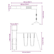 Parque infantil exterior em madeira maciça de pinho V6380 Vetonek