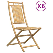 Vetonek Folding garden chairs 6 units bamboo 46x66x99 cm