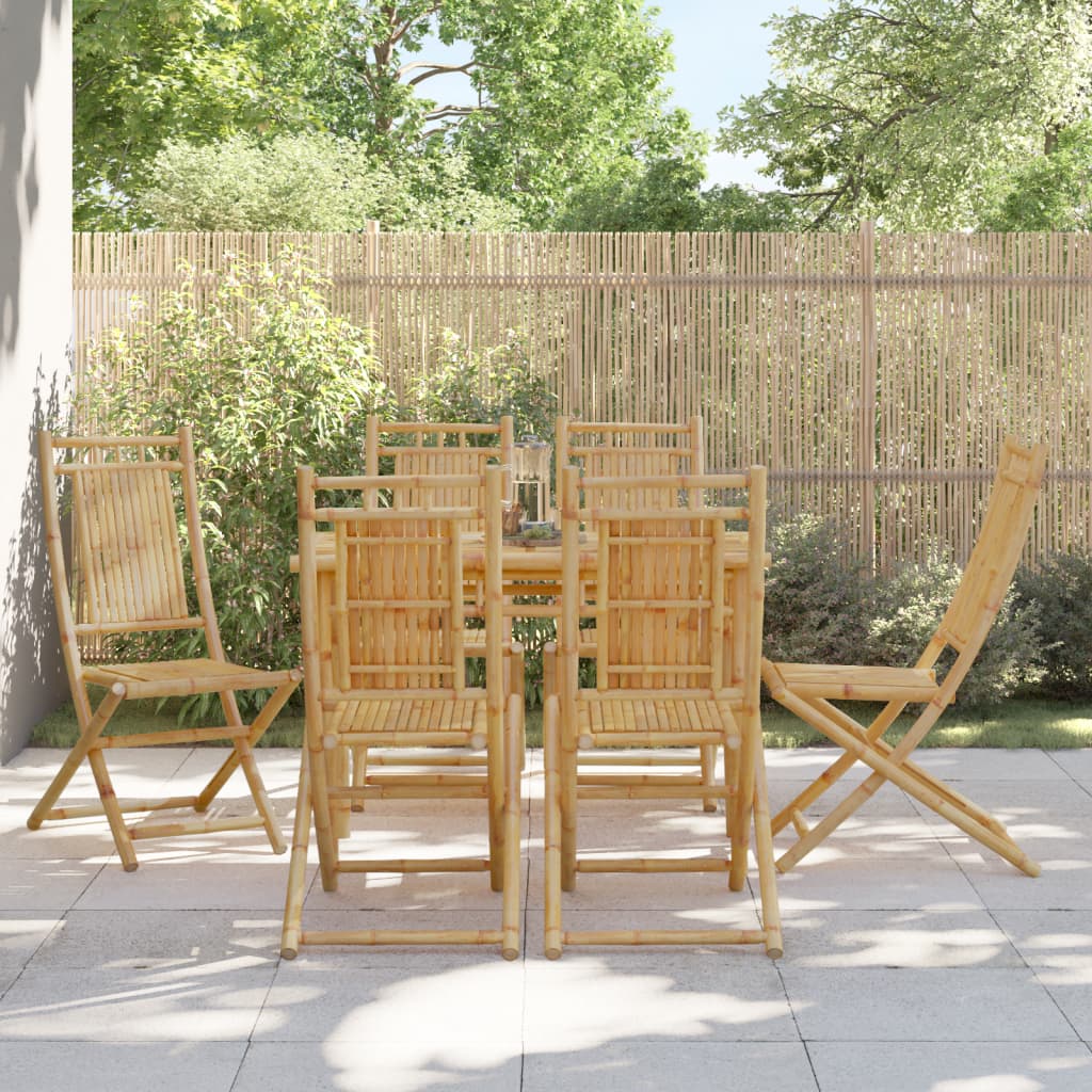 Folding garden chairs 6 units bamboo 46x66x99 cm v8339 Vetonek
