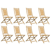 Folding garden chairs 8 units bamboo 46x66x99 cm v8346 - Vetonek