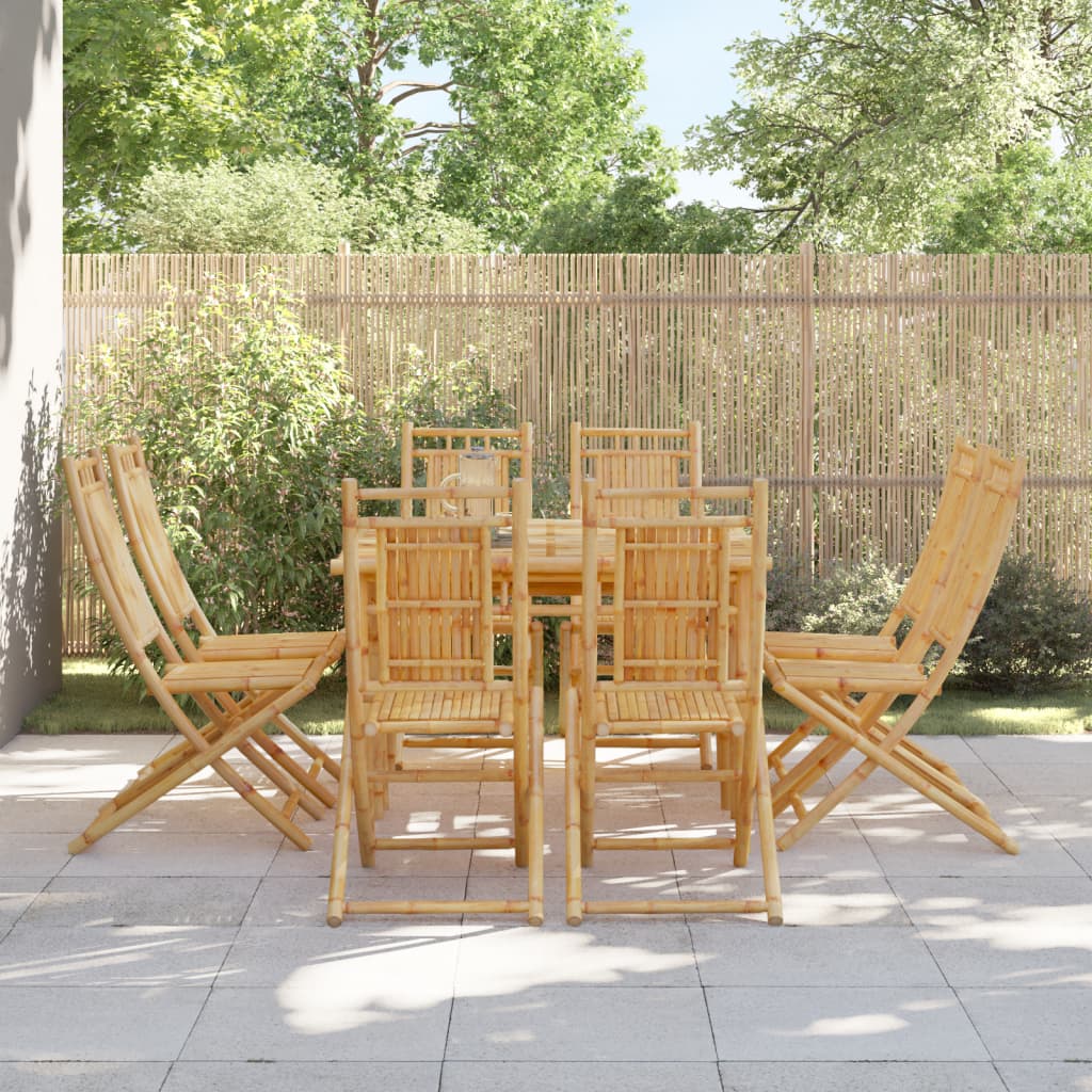 Folding garden chairs 8 units bamboo 46x66x99 cm v8346 Vetonek
