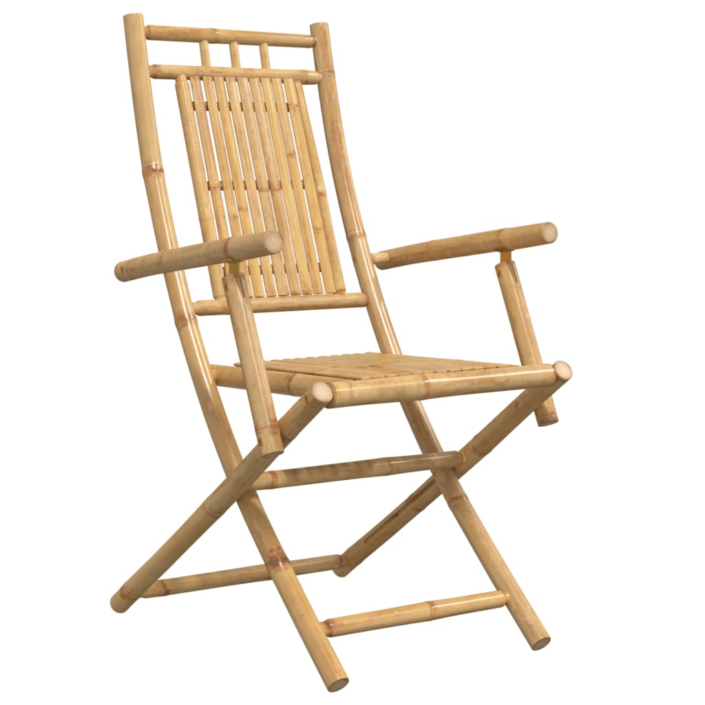 Folding garden chairs 4 bamboo units 53x66x99 cm