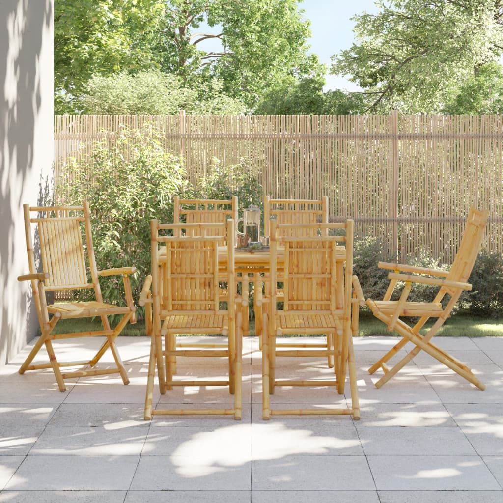 Folding garden chairs 6 units bamboo 53x66x99 cm v8360 Vetonek