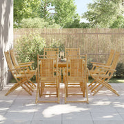 Folding garden chairs 8 units bamboo 53x66x99 cm v8377 Vetonek