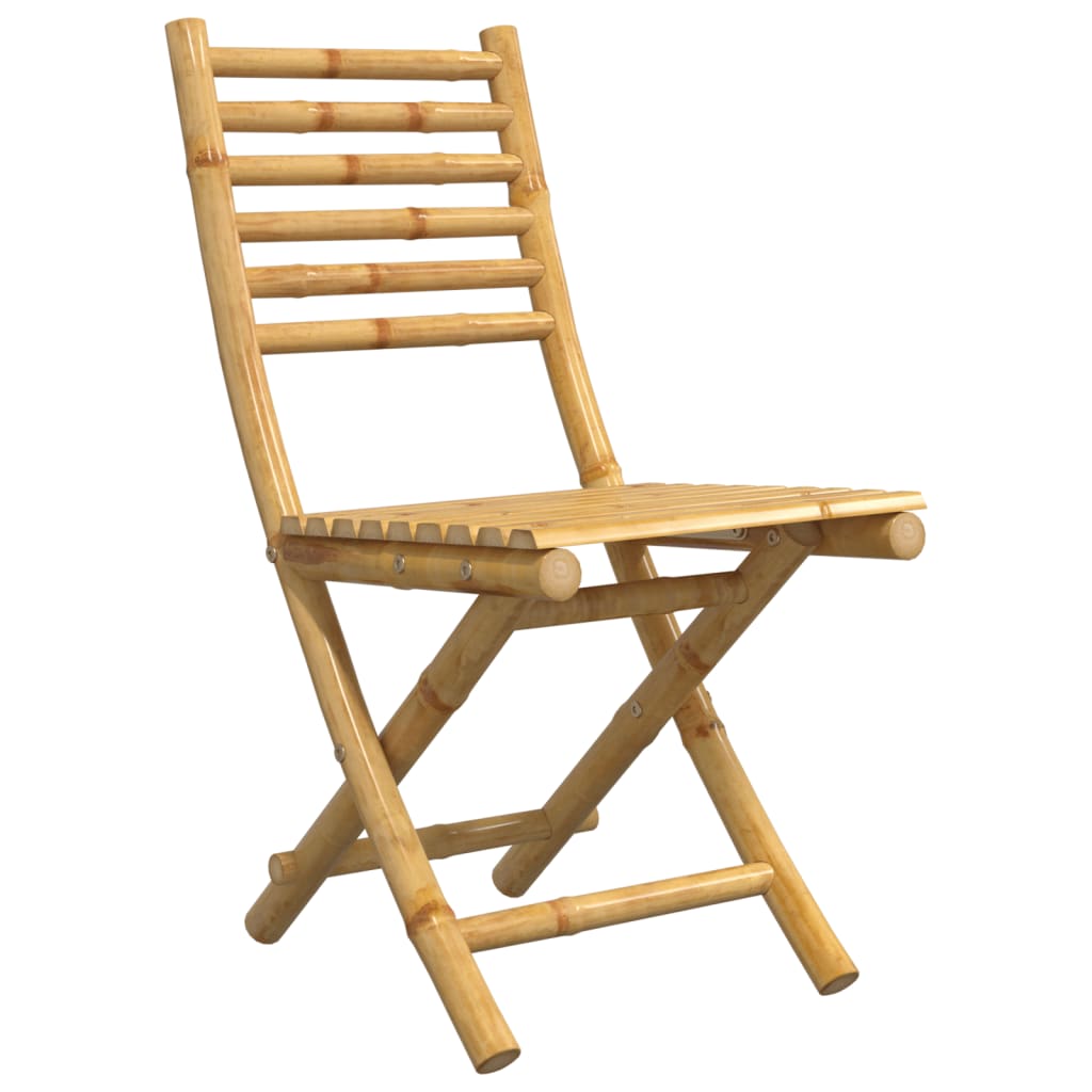 Folding garden chairs 4 bamboo units 43x54x88 cm