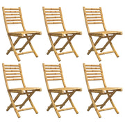 Folding garden chairs 6 units bamboo 43x54x88 cm v8391 - Vetonek