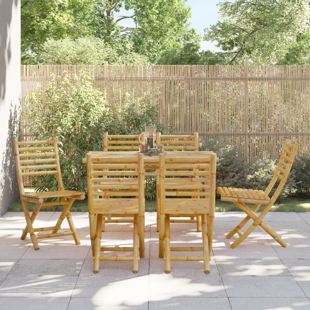 Folding garden chairs 6 units bamboo 43x54x88 cm v8391 Vetonek