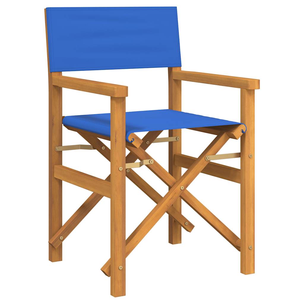 FOLDING DIRECTORS 2 SOLIZA WOOD UNITS Blue Teak