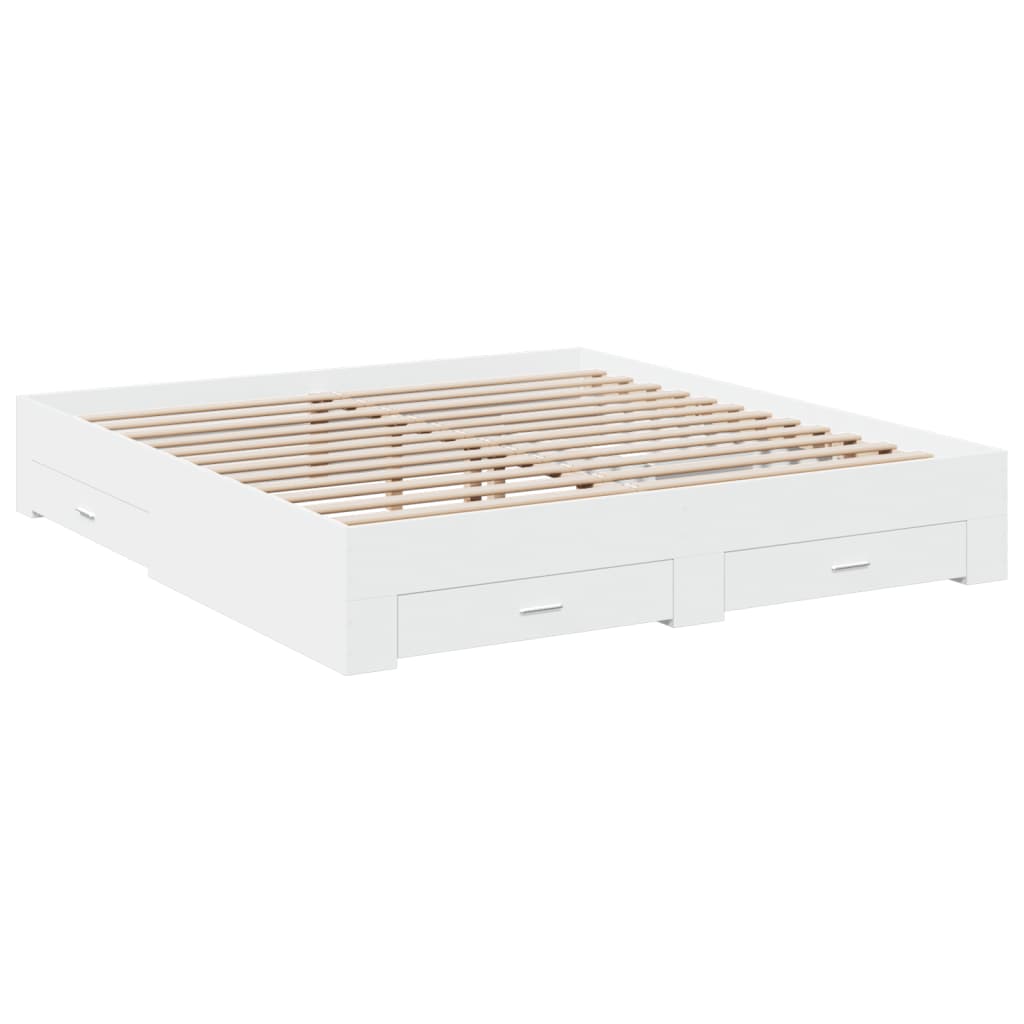 Bed Structure With Synthesized Wooden Blanca 200x200 cm